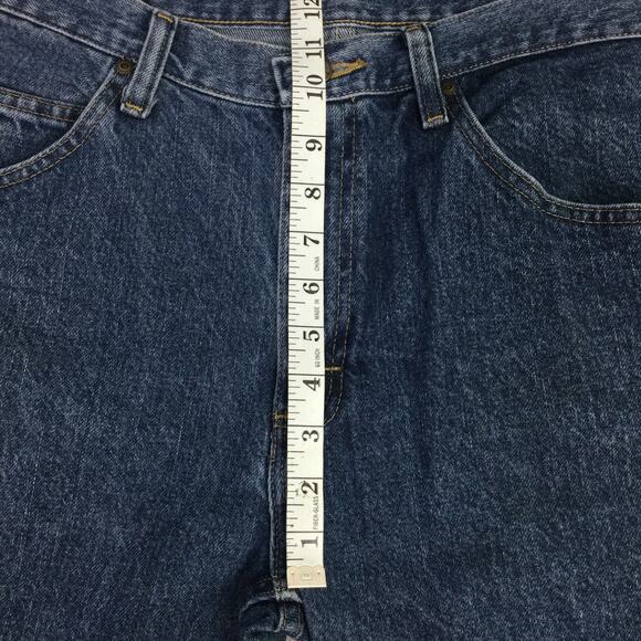 Wrangler Men's Cowboy Jeans Classic 5 Pocket Blue Straight Leg Size 34 x 30 - Picture 9 of 11